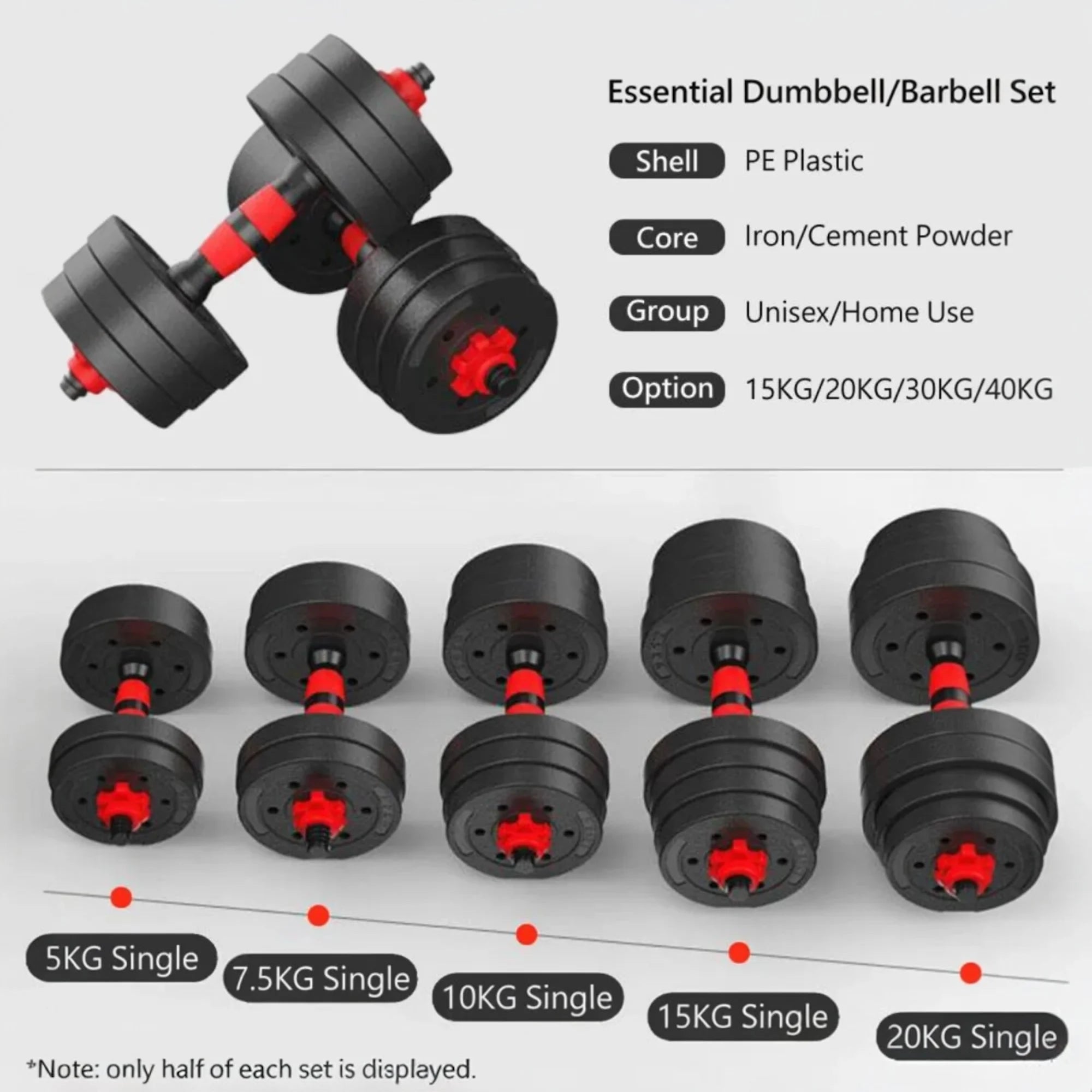 MANCUERNAS AJUSTABLES // DIFERENTES PESOS
Mancuernas ajustables, puedes armar pesas de 5 kg hasta 30 kg, con placas ajustables para entrenamientos personalizados, perfectas para ejercicio de cuerpo completo, ideales para gimn