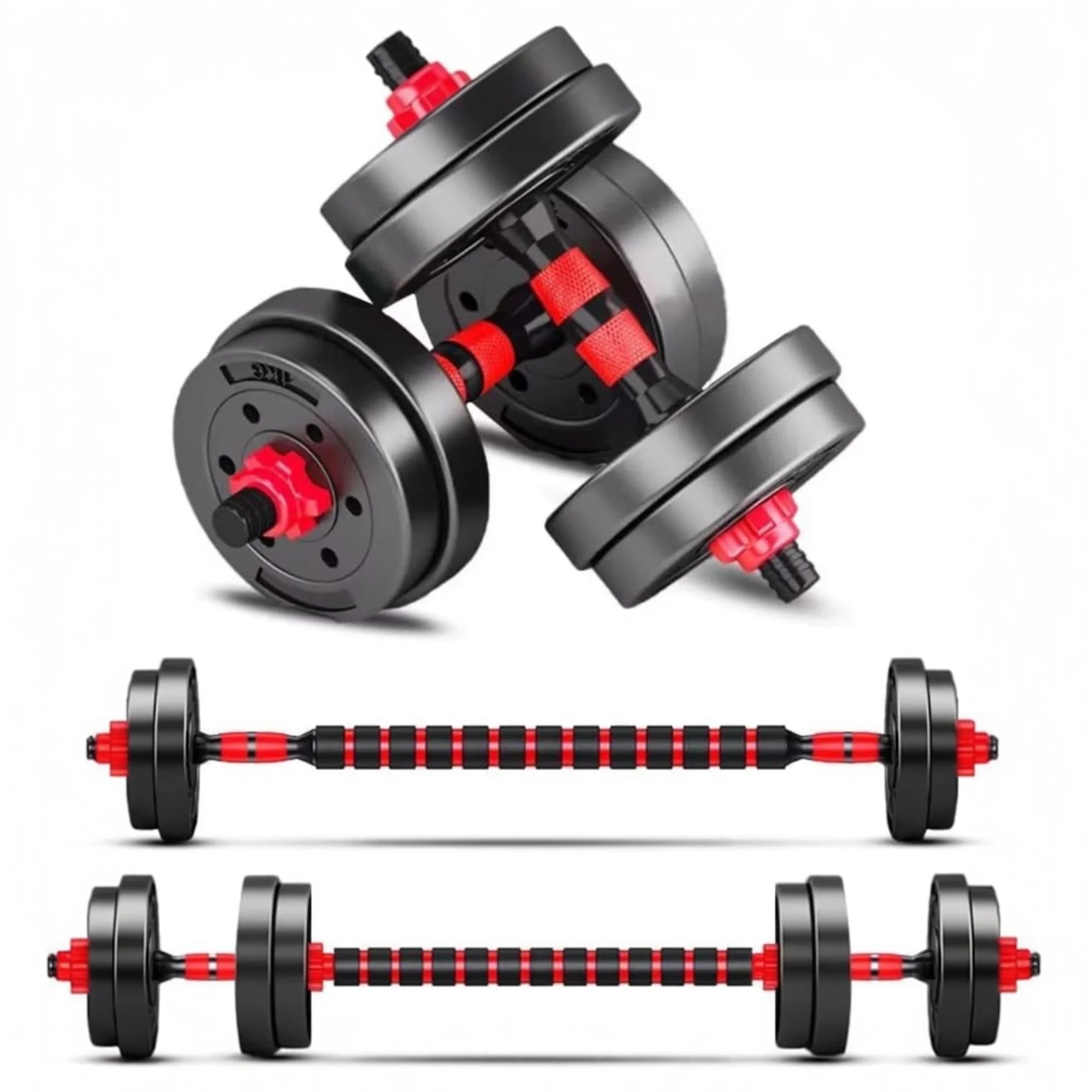 MANCUERNAS AJUSTABLES // DIFERENTES PESOS
Mancuernas ajustables, puedes armar pesas de 5 kg hasta 30 kg, con placas ajustables para entrenamientos personalizados, perfectas para ejercicio de cuerpo completo, ideales para gimn