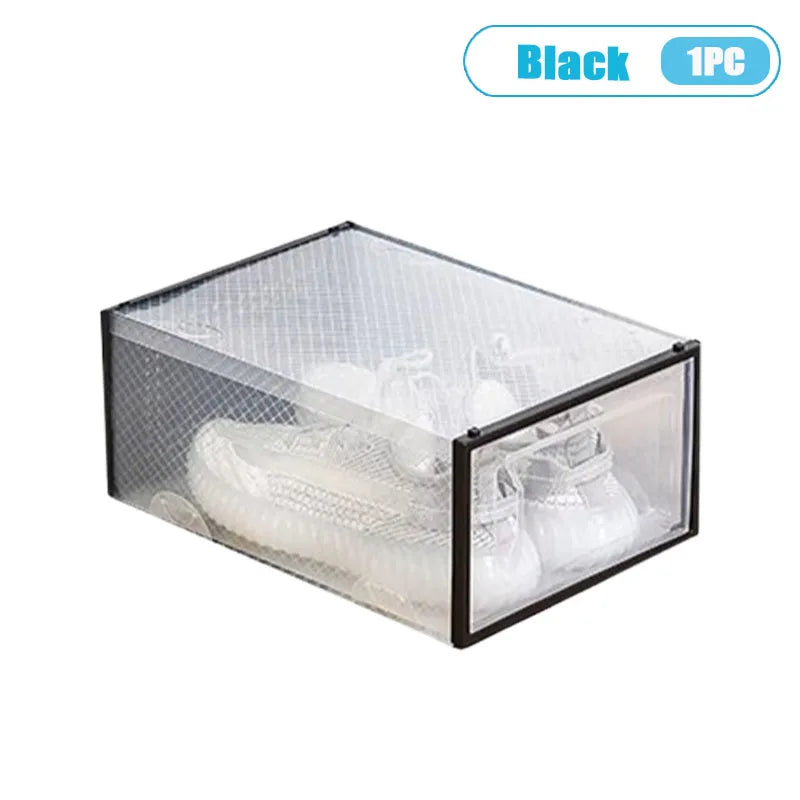 Cajas Organizadores Apilables para Zapatos ComfortCose - Transparente y Plegables
