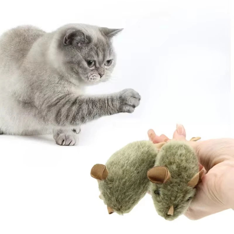 Raton Interactivo con Sonido Para Gatos - Juguete de Peluche