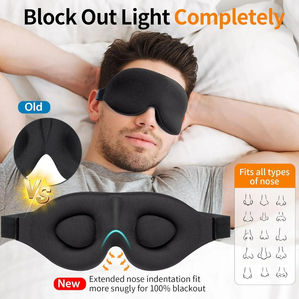 AntiFaz Para Dormir ComfortCose - Bloqueo Total de Luz, Ultra Suave