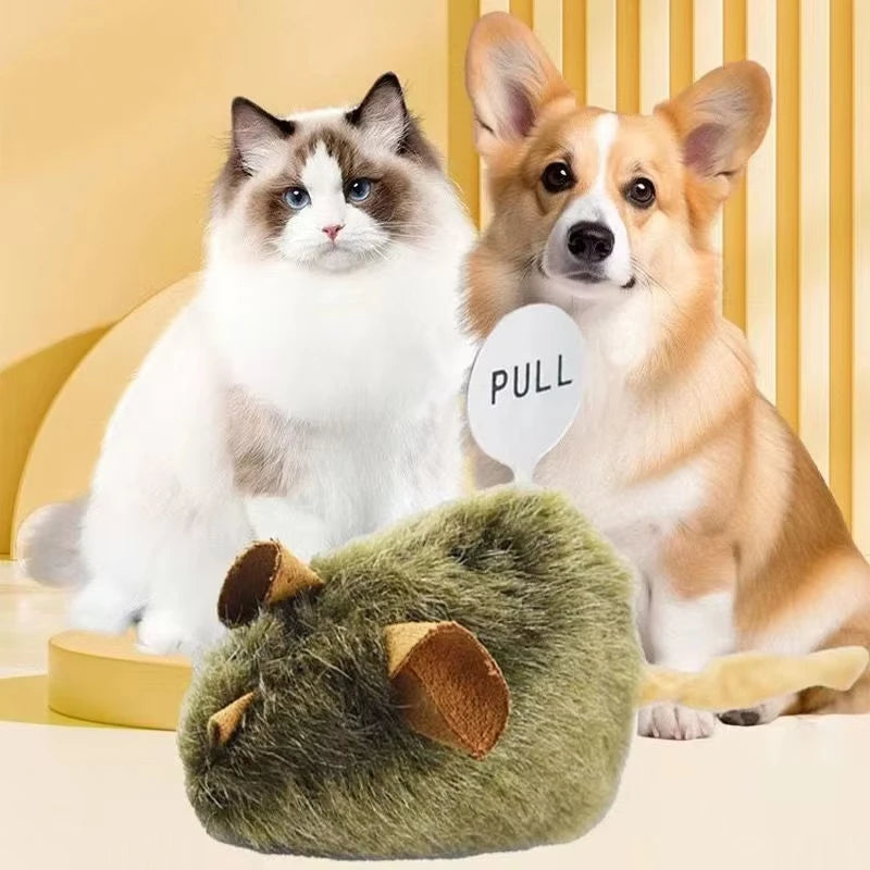 Raton Interactivo con Sonido Para Gatos - Juguete de Peluche
