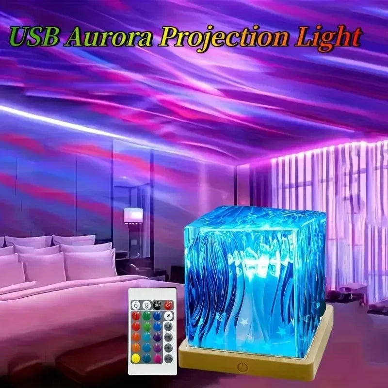 Lámpara Aurora LED - Efecto Olas de Agua. 16 Colores Ambientales ComfortCose.