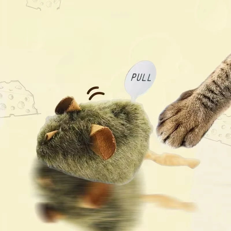 Raton Interactivo con Sonido Para Gatos - Juguete de Peluche