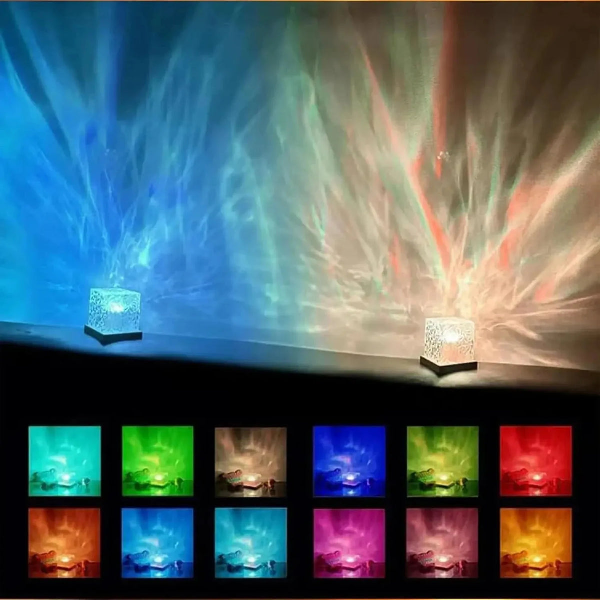 Lámpara Aurora LED - Efecto Olas de Agua. 16 Colores Ambientales ComfortCose.